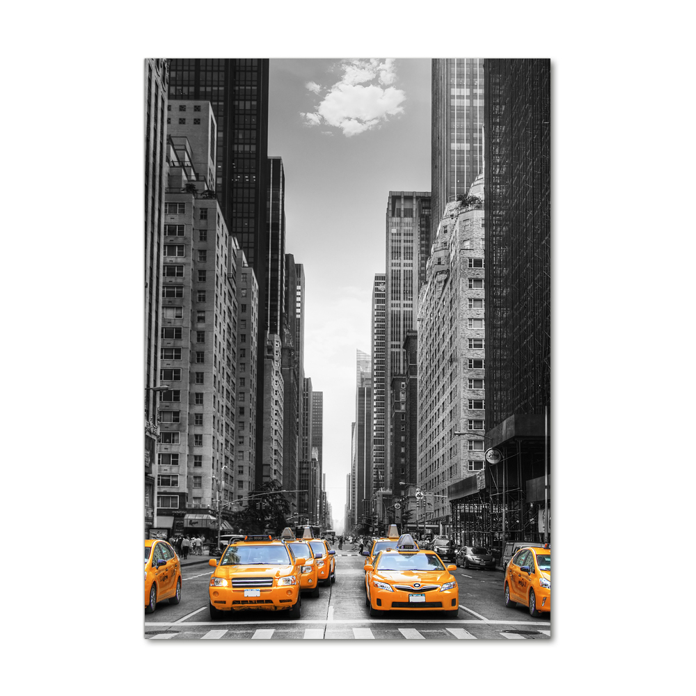 Tablou sticlă New York taxiuri