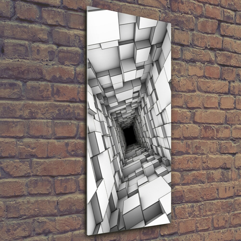 Fotografie imprimată pe sticlă Tunel cu cuburi