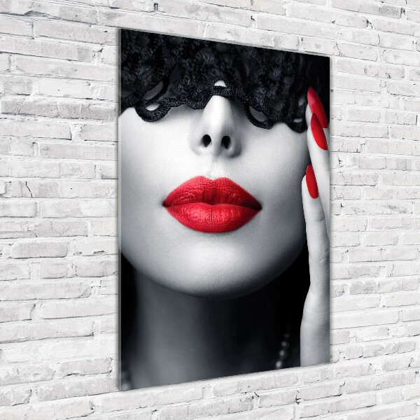 Imagine de sticlă masca dantelă