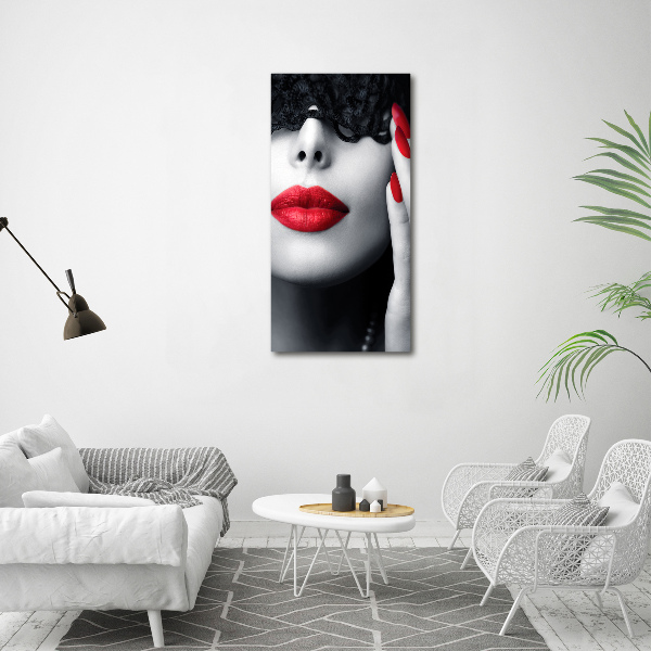 Imagine de sticlă masca dantelă