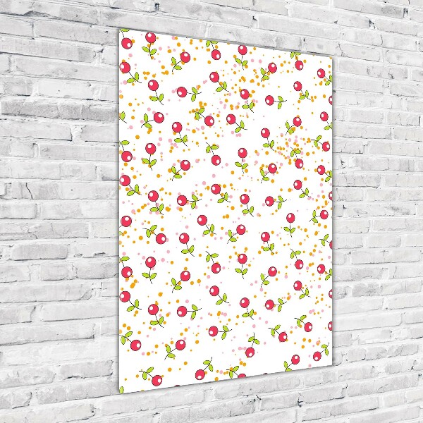 Fotografie imprimată pe sticlă cireșe