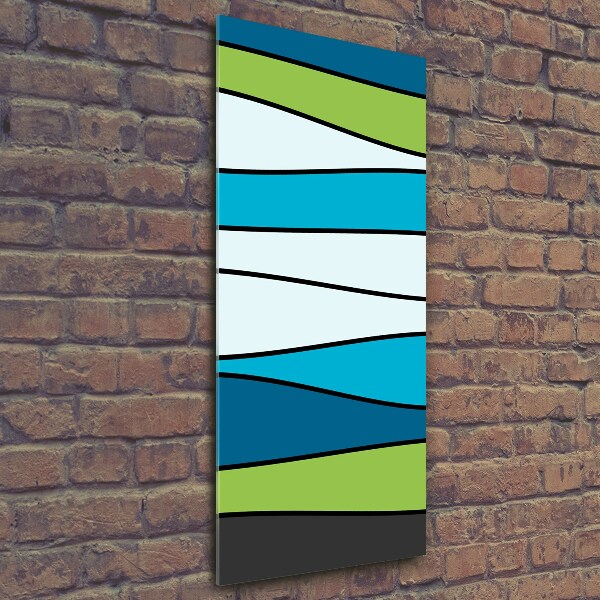 Tablou sticlă dungi colorate