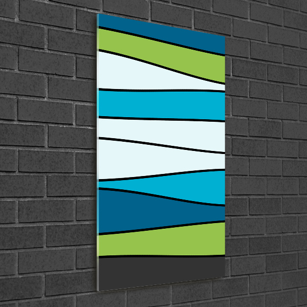 Tablou sticlă dungi colorate