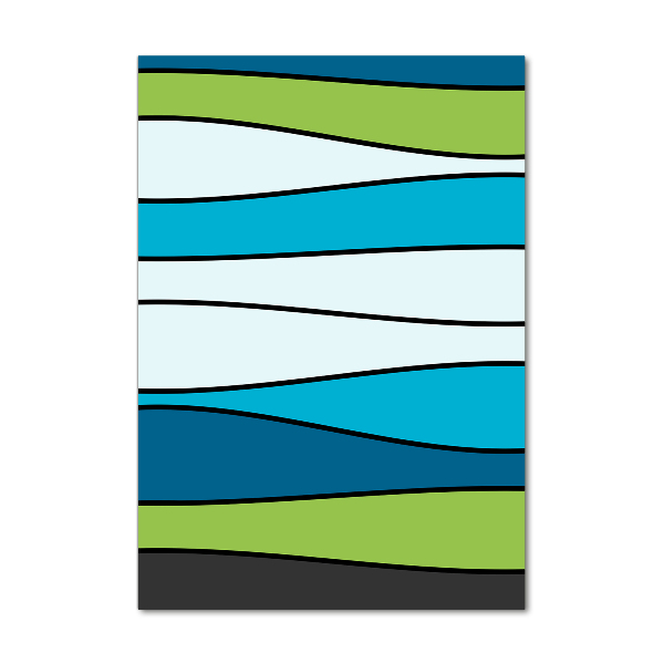 Tablou sticlă dungi colorate