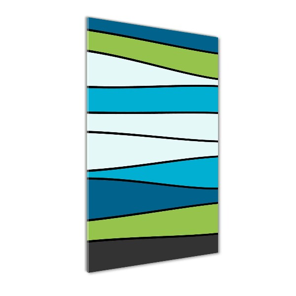 Tablou sticlă dungi colorate