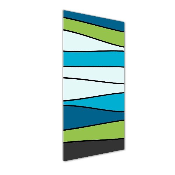 Tablou sticlă dungi colorate