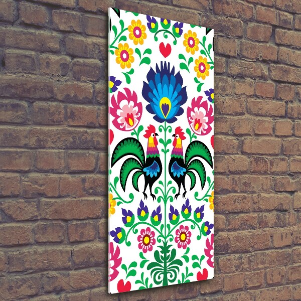 Tablou pe pe sticlă model etnic