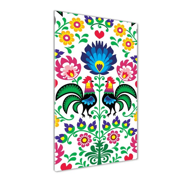 Tablou pe pe sticlă model etnic