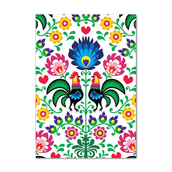 Tablou pe pe sticlă model etnic