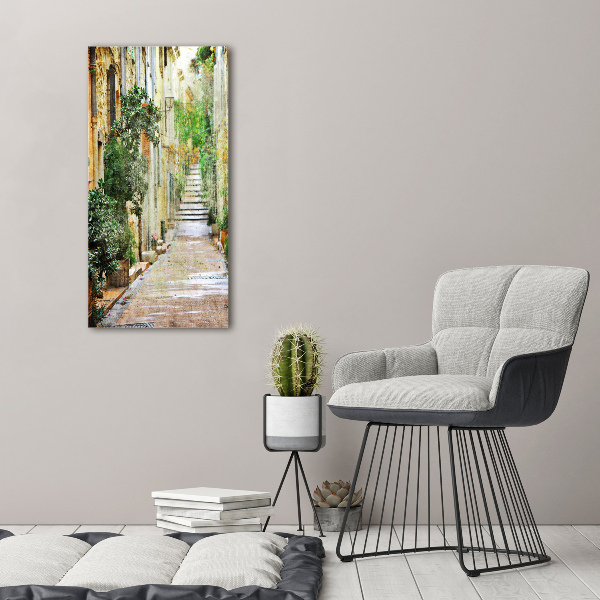Fotografie imprimată pe sticlă străzile italiene
