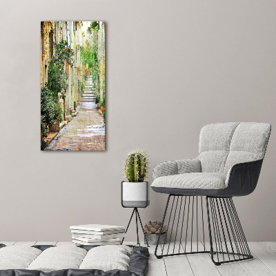 Fotografie imprimată pe sticlă străzile italiene