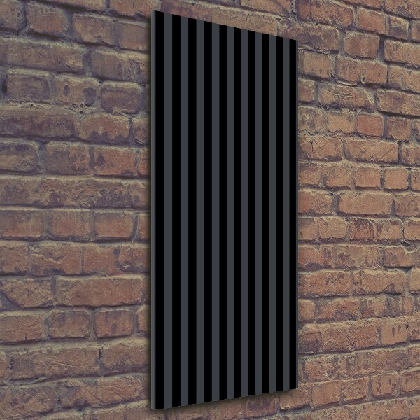 Tablou sticlă dungi negre și gri