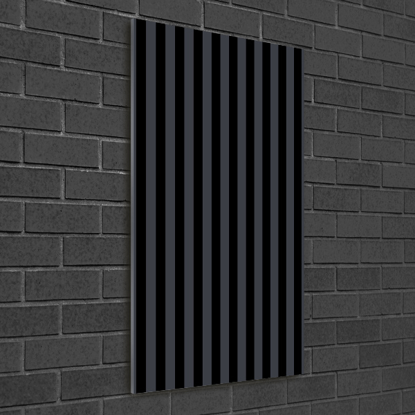 Tablou sticlă dungi negre și gri