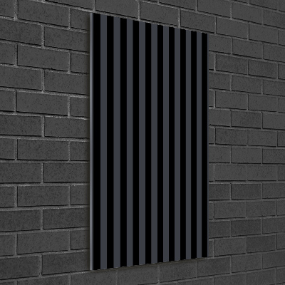 Tablou sticlă dungi negre și gri