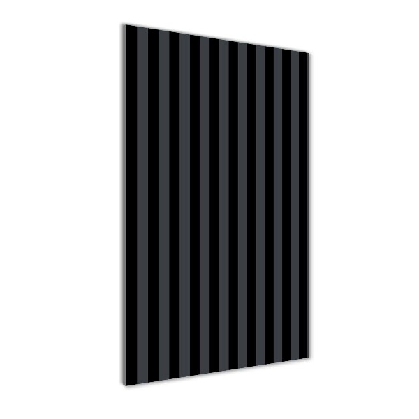 Tablou sticlă dungi negre și gri