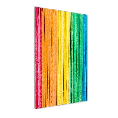 Tablou pe pe sticlă dungi colorate