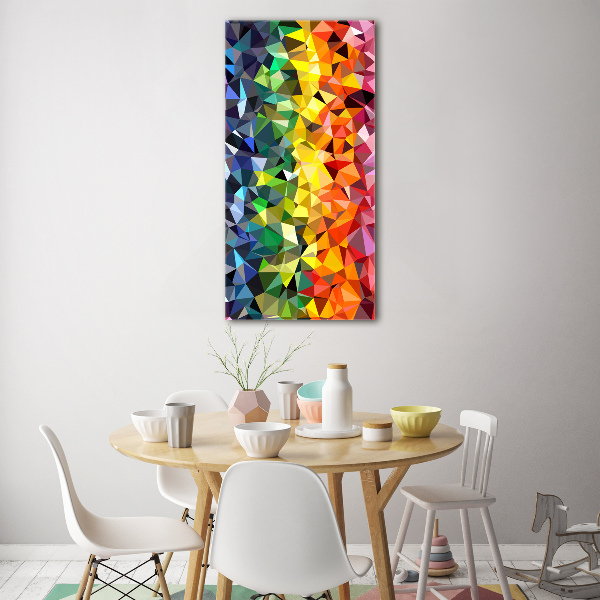 Tablou pe pe sticlă fundal geometrică