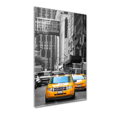 Tablou Printat Pe Sticlă New York taxiuri