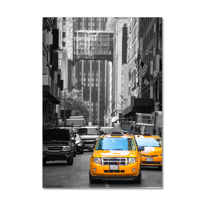 Tablou Printat Pe Sticlă New York taxiuri