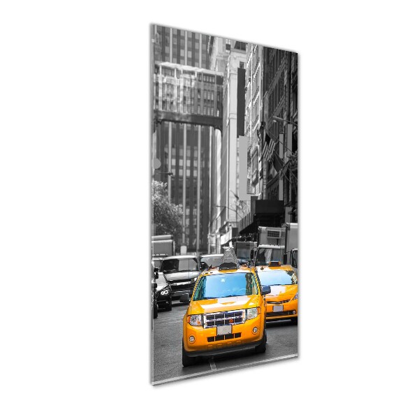 Tablou Printat Pe Sticlă New York taxiuri