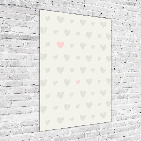 Tablou sticlă inimi de fundal