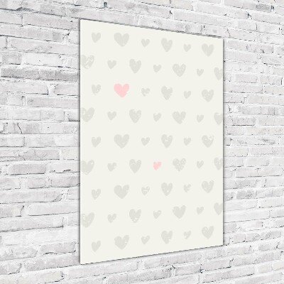 Tablou sticlă inimi de fundal