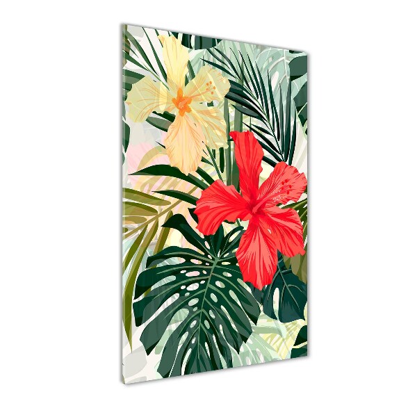 Tablou Printat Pe Sticlă flori Hawaii