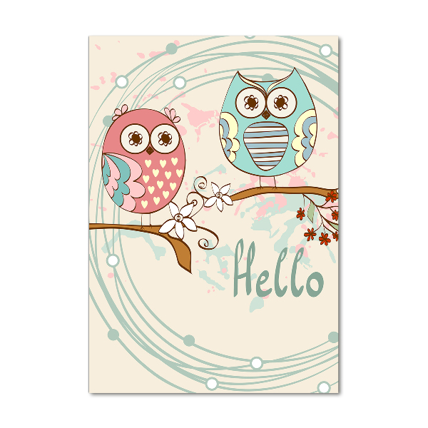 Tablou Printat Pe Sticlă Owls