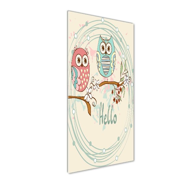 Tablou Printat Pe Sticlă Owls