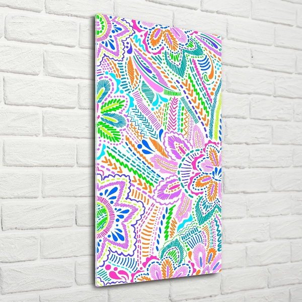 Tablou sticlă model floral