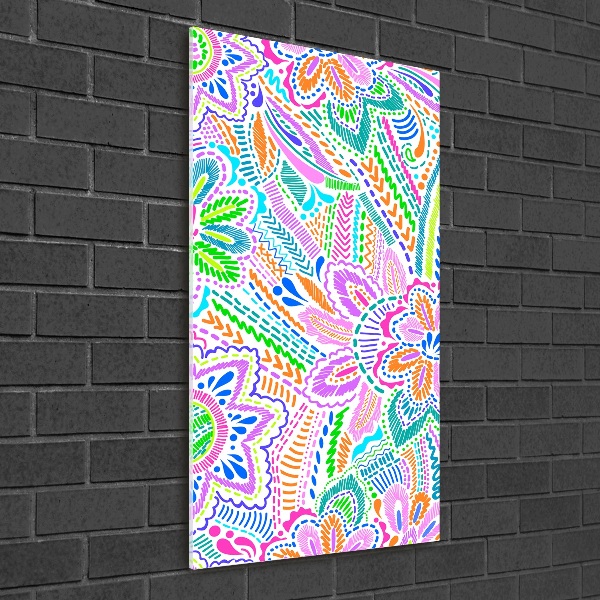 Tablou sticlă model floral