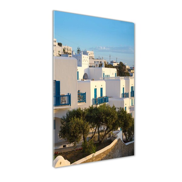 Tablou pe pe sticlă Mykonos Grecia