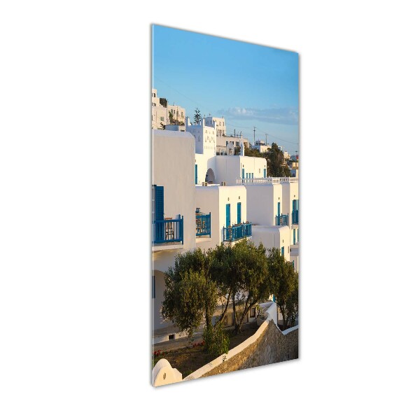 Tablou pe pe sticlă Mykonos Grecia