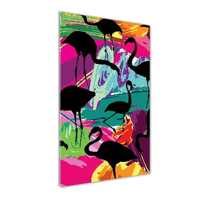 Fotografie imprimată pe sticlă Flamingos