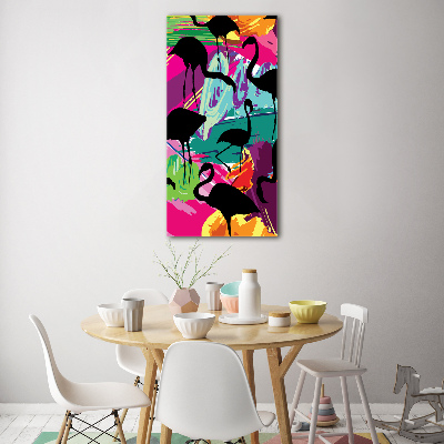 Fotografie imprimată pe sticlă Flamingos