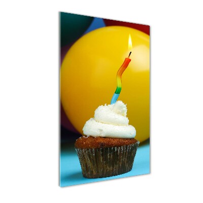 Tablou Printat Pe Sticlă cupcake ziua de nastere