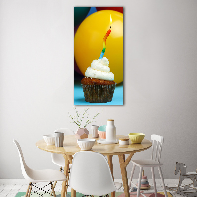 Tablou Printat Pe Sticlă cupcake ziua de nastere