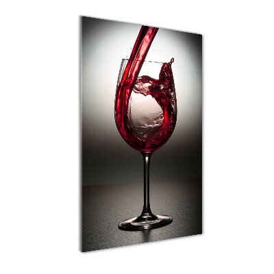 Tablou sticlă vin rosu