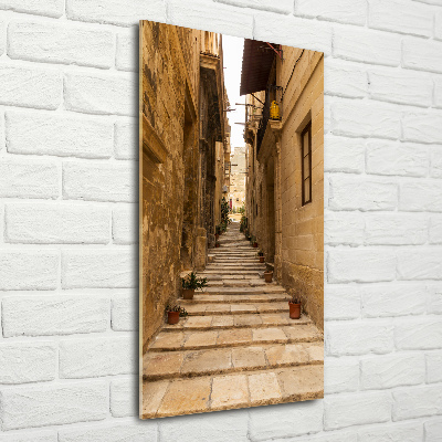 Fotografie imprimată pe sticlă Strazi din Malta
