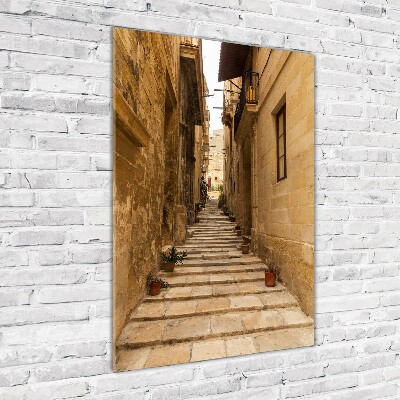 Fotografie imprimată pe sticlă Strazi din Malta