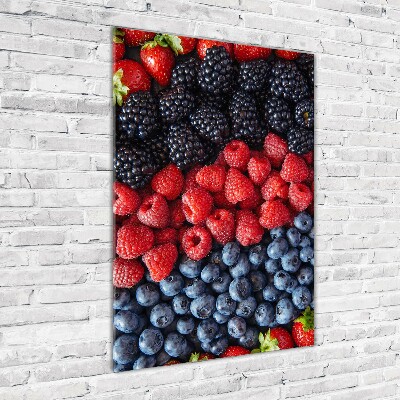 Tablou sticlă fructe de padure
