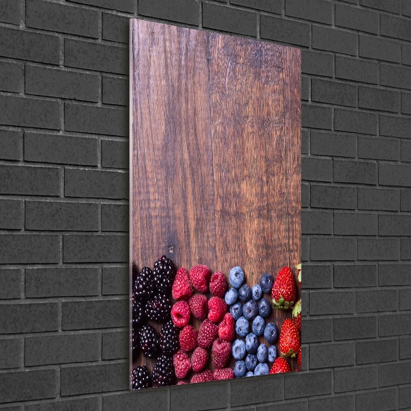 Tablou sticlă fructe de padure