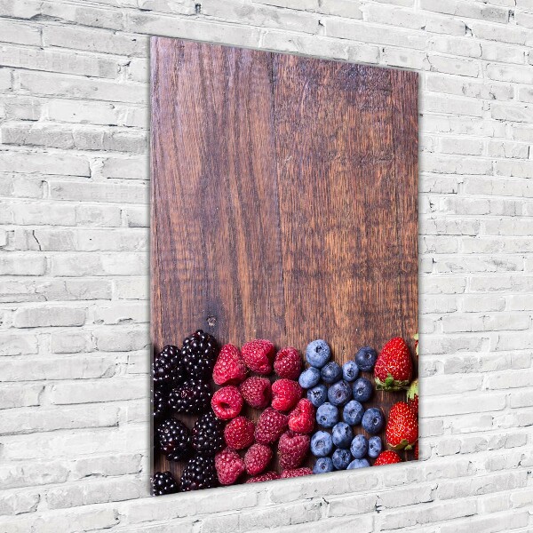 Tablou sticlă fructe de padure