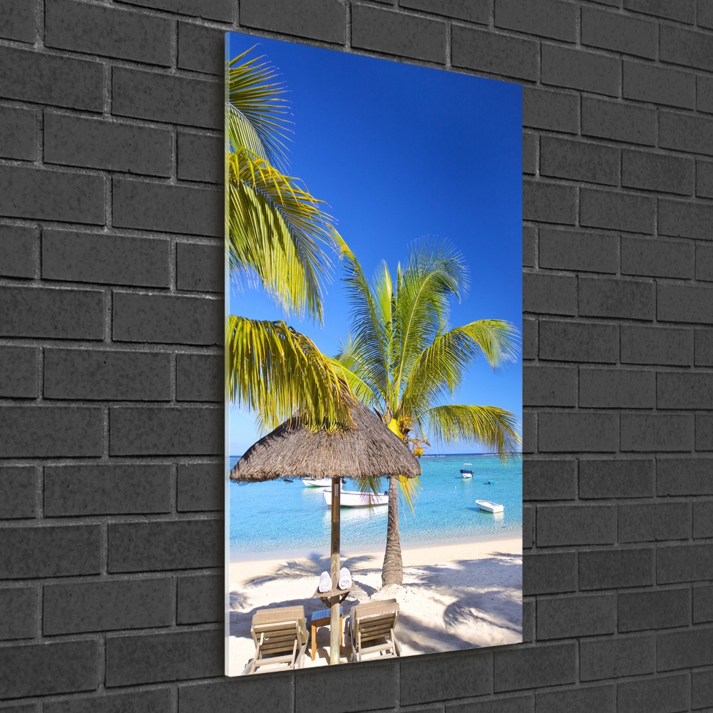 Fotografie imprimată pe sticlă plaja tropicala