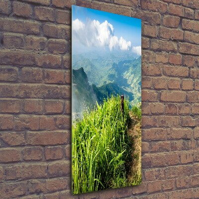 Fotografie imprimată pe sticlă traseu de munte