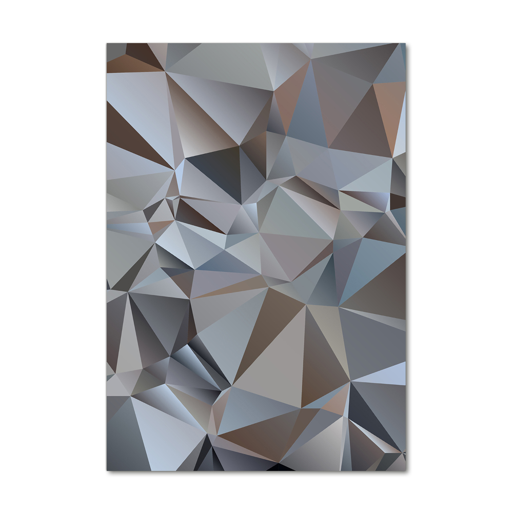Tablou pe pe sticlă triunghiuri abstractizare