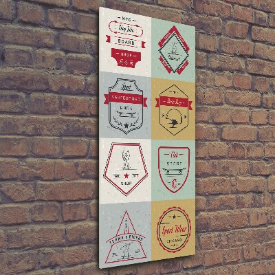 Tablou sticlă semne skateboard