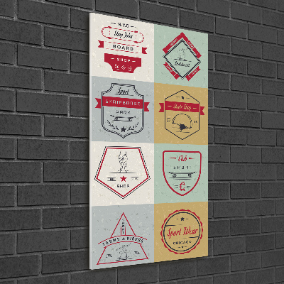 Tablou sticlă semne skateboard