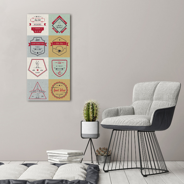 Tablou sticlă semne skateboard