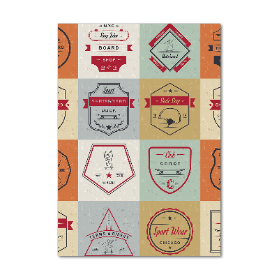 Tablou sticlă semne skateboard